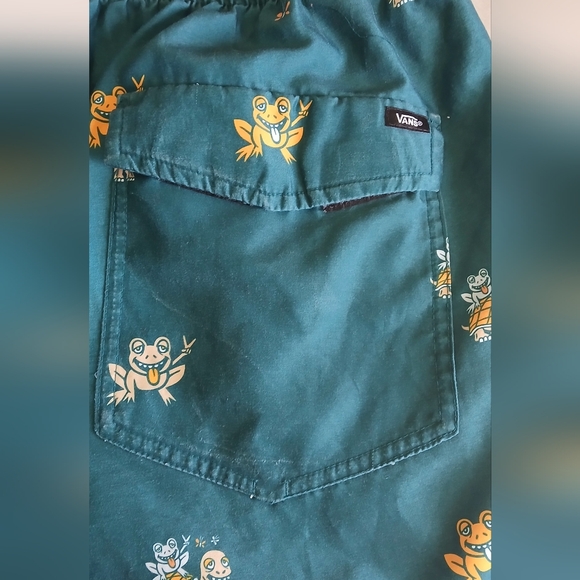 Men's Teal Swim Shorts with Turtle Print - Picture 5 of 6